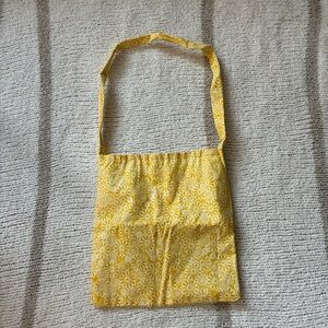 yellow floral tote bag
